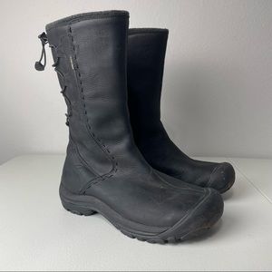 Keen Black Nubuck Leather Winthrop II Waterproof Boots